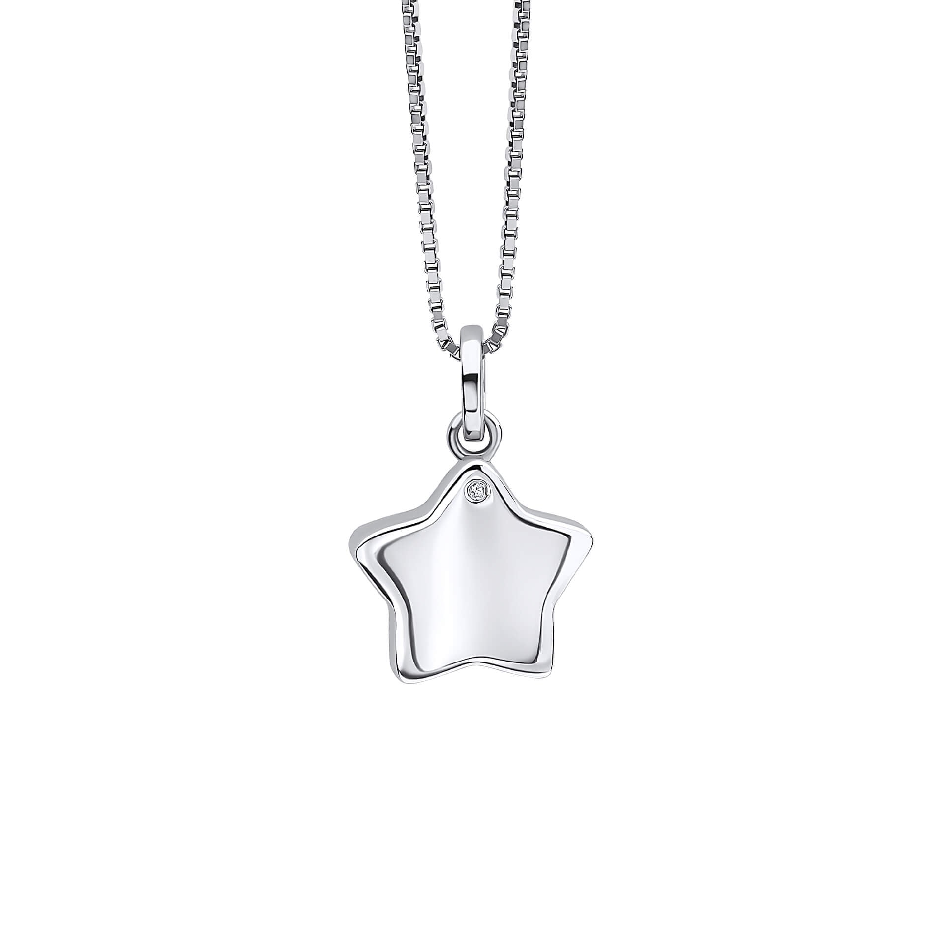 D For Diamond Star Locket Pendant with Diamond