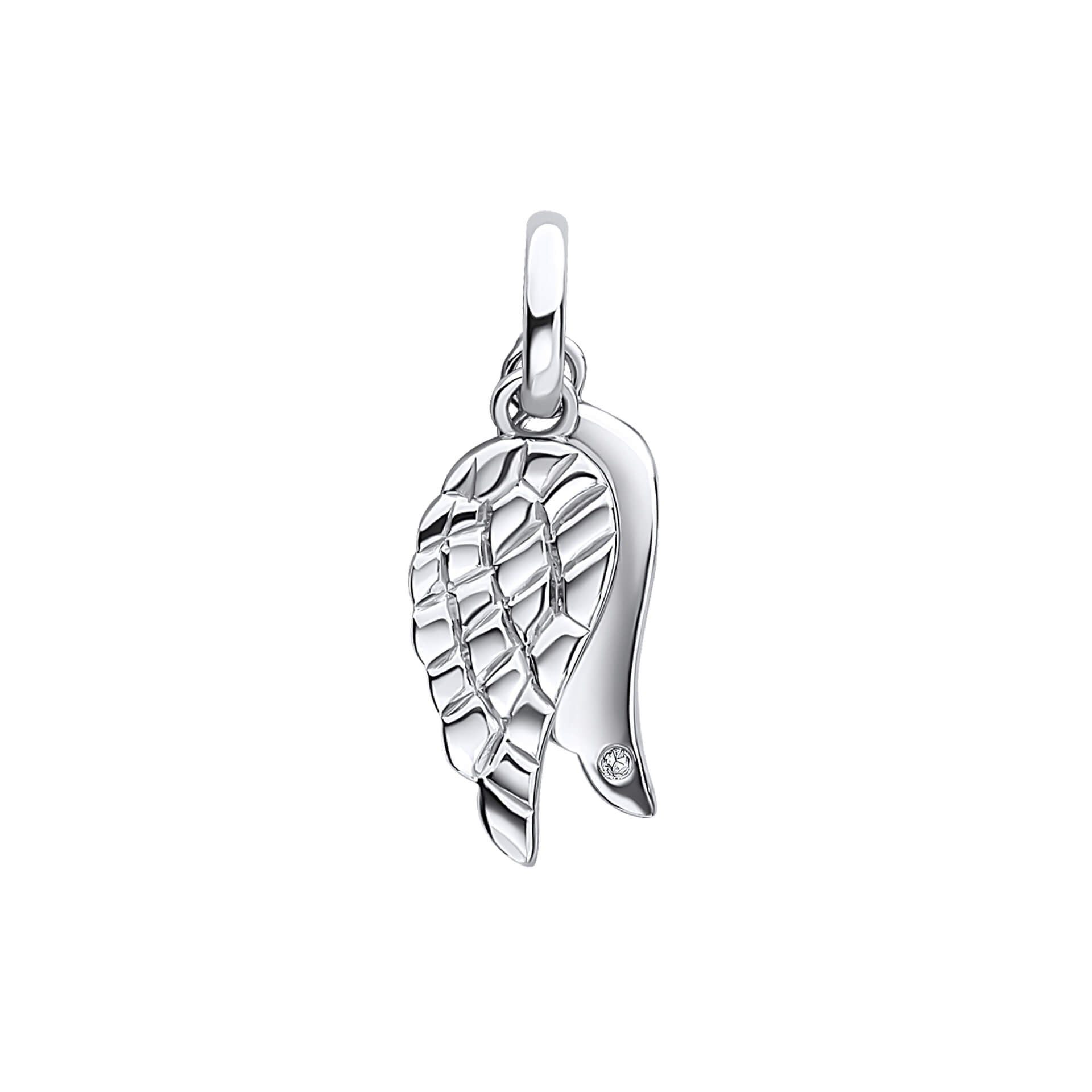 D For Diamond Wings Pendant with Diamond