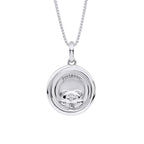 D For Diamond Teddy Bear Peekaboo Spinning Pendant with Diamond