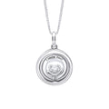 D For Diamond Teddy Bear Peekaboo Spinning Pendant with Diamond