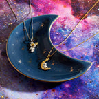D For Diamond Ted on the Moon Pendant with Diamond
