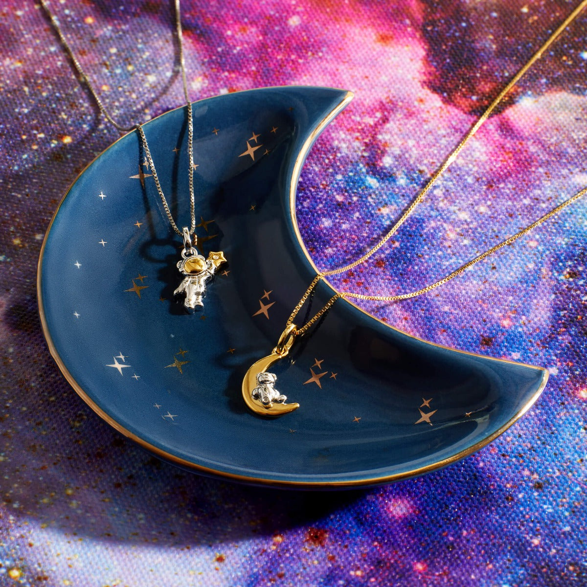 D For Diamond Ted on the Moon Pendant with Diamond