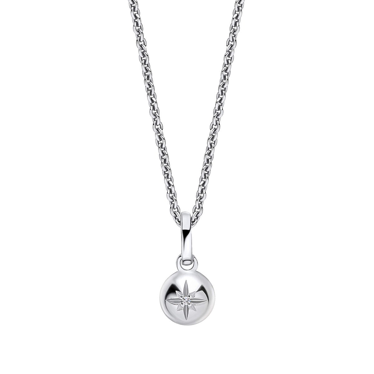 D For Diamond Spherical Starburst Pendant with Diamond