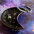 D For Diamond Glow in the Dark Star and Moon Bangle with Diamond