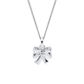 D For Diamond Bow Pendant with Diamond