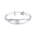 D For Diamond Millegrain Edge Small Expanding Bangle