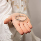D For Diamond Millegrain Edge Small Expanding Bangle