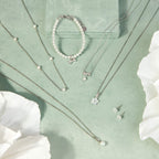 D For Diamond Carved Mother of Pearl Flower Pendant with Diamond