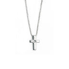 D For Diamond Small Cross Pendant with Diamond