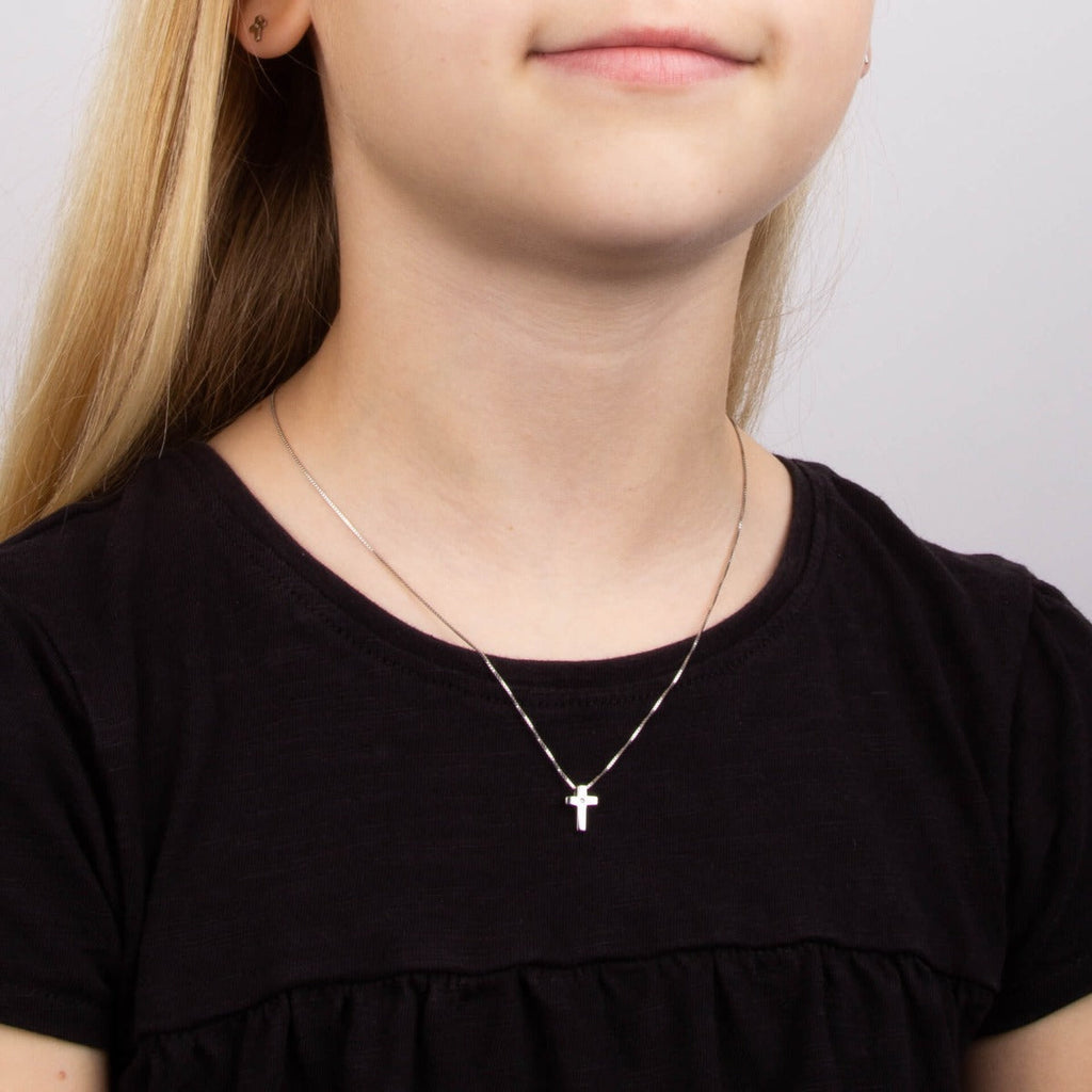 D For Diamond Small Cross Pendant with Diamond