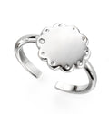 D For Diamond Scalloped Edge Ring