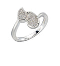 Beginnings Double Teardrop Twist Ring
