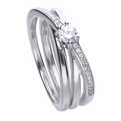 Diamonfire Stacked Wrap Ring