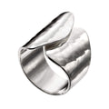 Beginnings Statement Wide Hammered Texture Ring