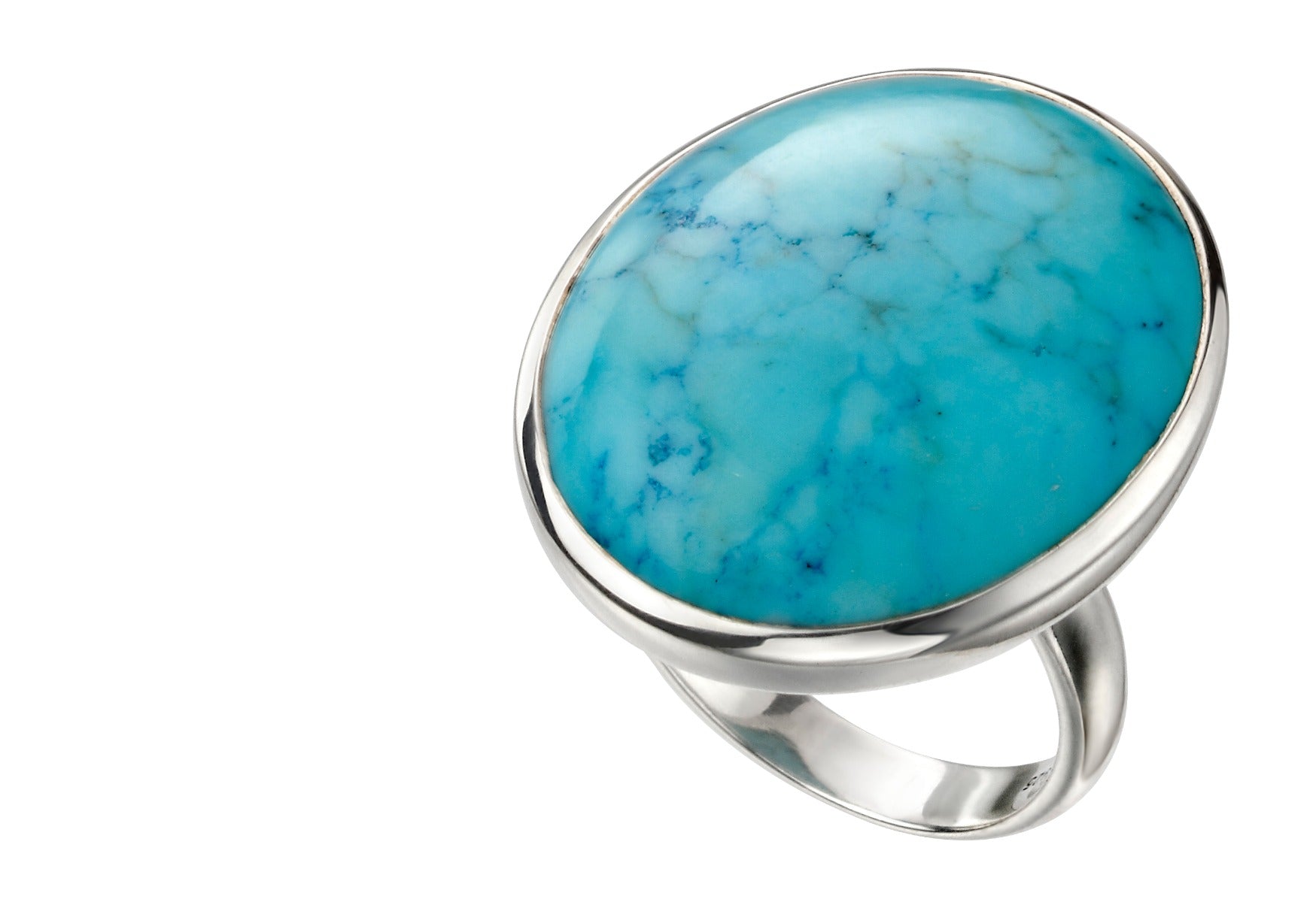 Beginnings Statement Blue Magnesite Ring