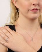 Diamonfire Hoop Earrings with Heart Detail