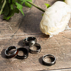Fred Bennett Tungsten Ring with Black Carbon Fibre Inlay