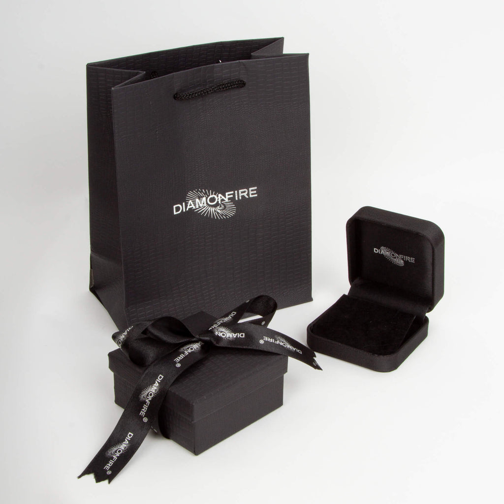 Diamonfire Double Zirconia Pendant Necklace
