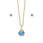 Laura Ashley Fashion Stippled Earrings and Necklace Set