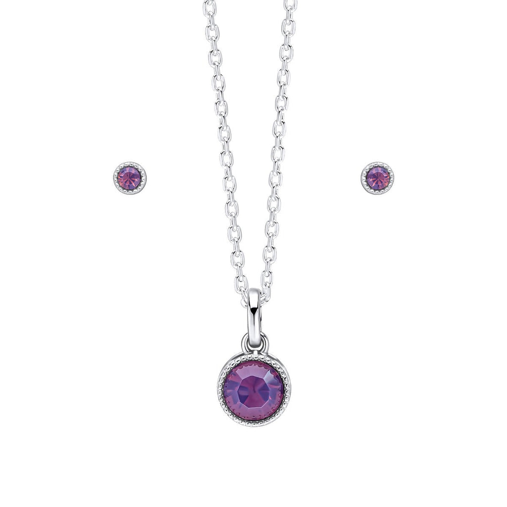 Laura Ashley Fashion Stippled Earrings and Necklace Set