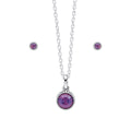 Laura Ashley Fashion Stippled Earrings and Necklace Set