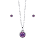 Laura Ashley Fashion Stippled Earrings and Necklace Set