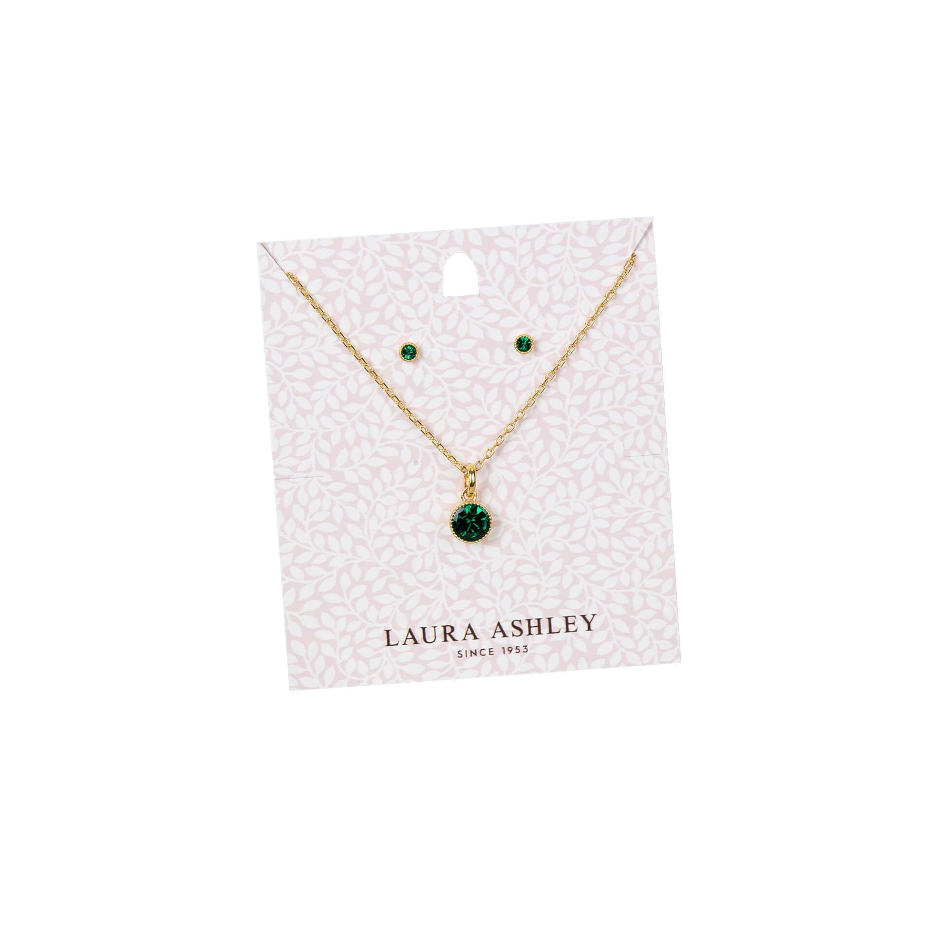 Laura Ashley Fashion Stippled Earrings and Necklace Set