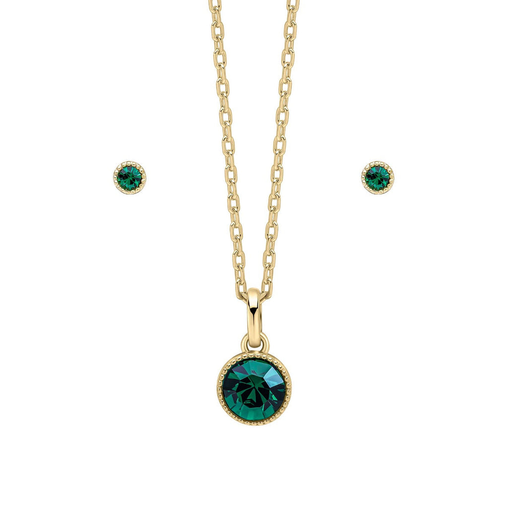 Laura Ashley Fashion Stippled Earrings and Necklace Set