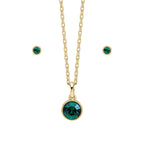 Laura Ashley Fashion Stippled Earrings and Necklace Set
